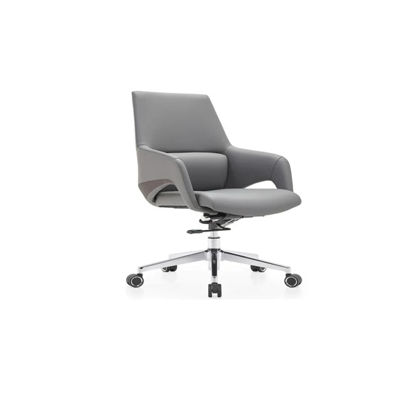 Modern Simplicity Silicone Leather Aluminum Alloy Sponge Rectangular Desk Chair Armrest Headrest Reclining For Home Office