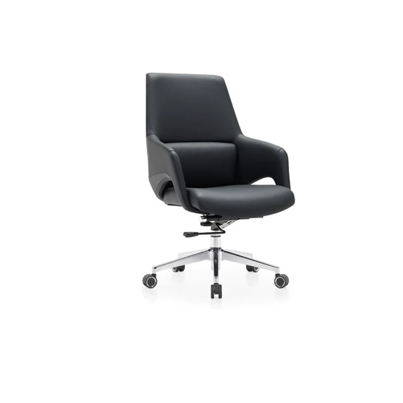 Modern Simplicity Silicone Leather Aluminum Alloy Sponge Rectangular Desk Chair Armrest Headrest Reclining For Home Office