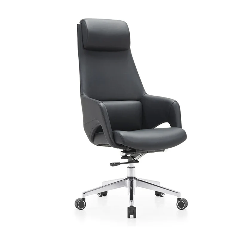 Modern Simplicity Silicone Leather Aluminum Alloy Sponge Rectangular Desk Chair Armrest Headrest Reclining For Home Office