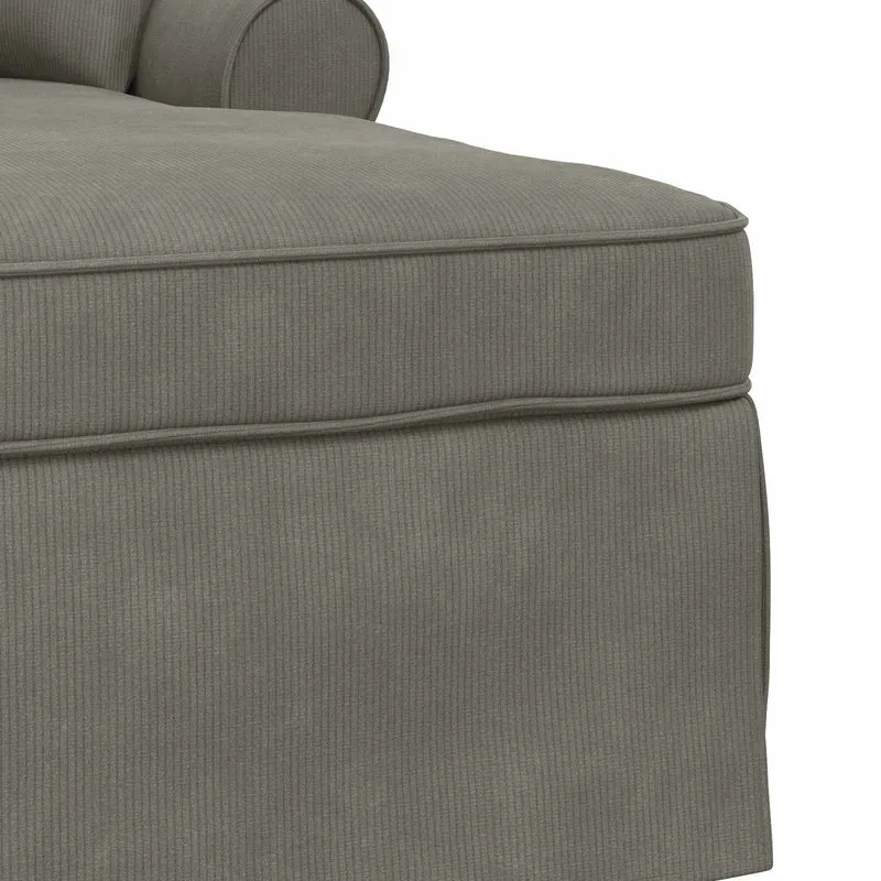 Chaise Lounge com Saia 3 unid. Cinzento-claro 91 x 157 x 91 cm