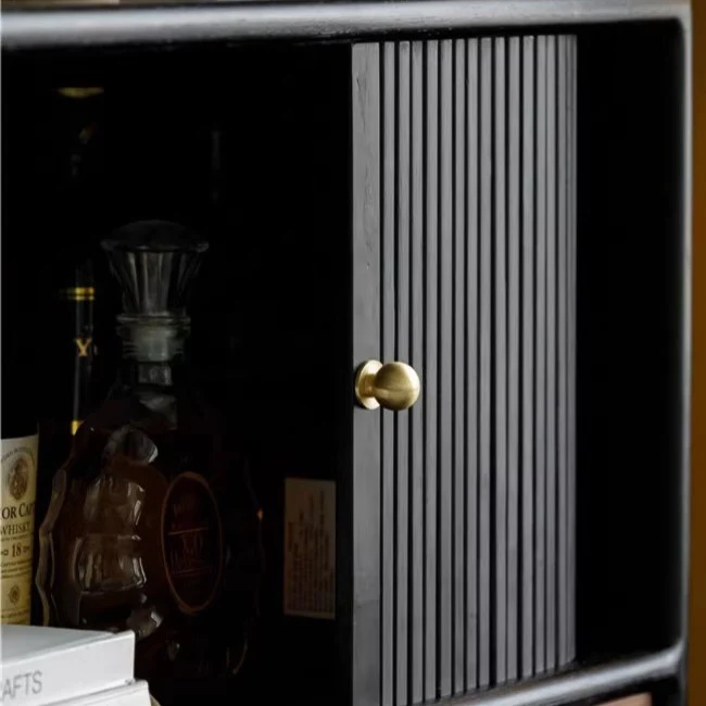 Traditional Vintage Solid Wood Rectangular Storage Cabinet With 4 Drawers For Bedroom & Living Room