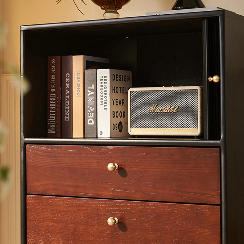 Traditional Vintage Solid Wood Rectangular Storage Cabinet With 4 Drawers For Bedroom & Living Room