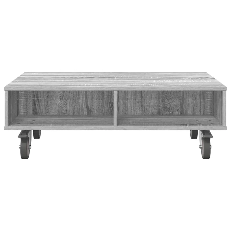 Mesa Lateral com Rodas Cinzento Sonoma 90 x 50 x 30 cm