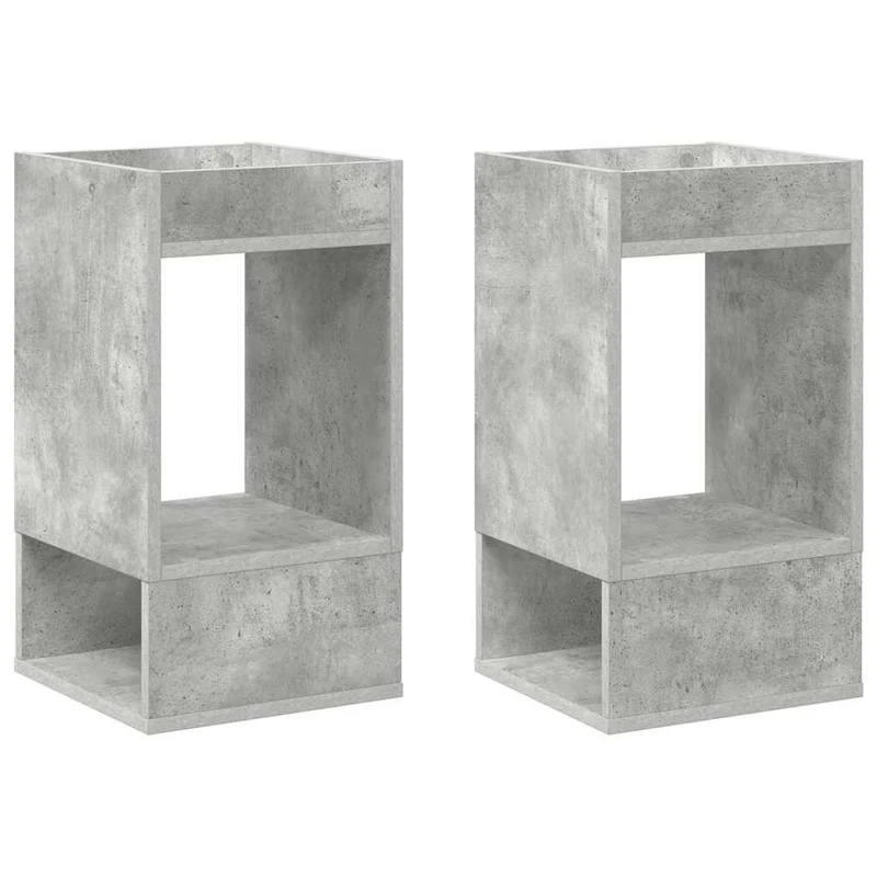 Mesa de apoio 2 unid. Cinzento 30 x 30 x 56 cm