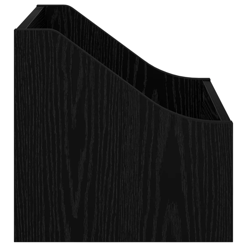 Caixa de Discos LP Carvalho Preto 37 x 33 x 32 cm