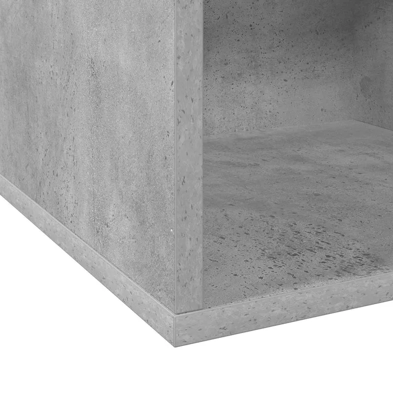 Caixa de Álbum de Vinil Cinzento Cimento 37 x 36,5 x 38 cm