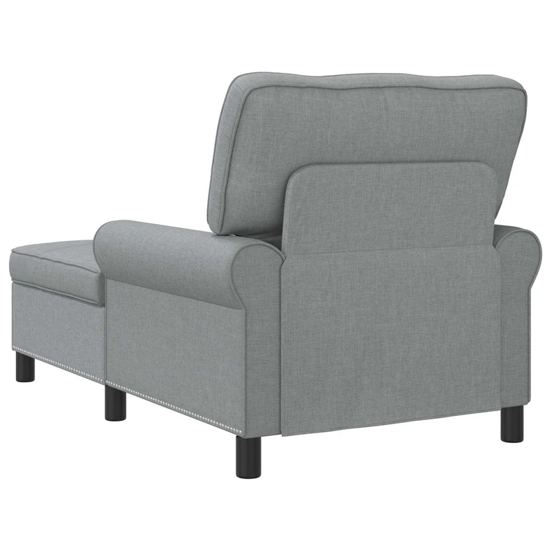 Chaise Lounge Cinzento-claro tecido 91 x 157 x 91 cm