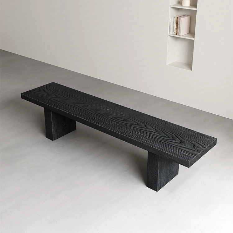 Modern Minimalist Rectangular Pine Wood Bench For Living Room