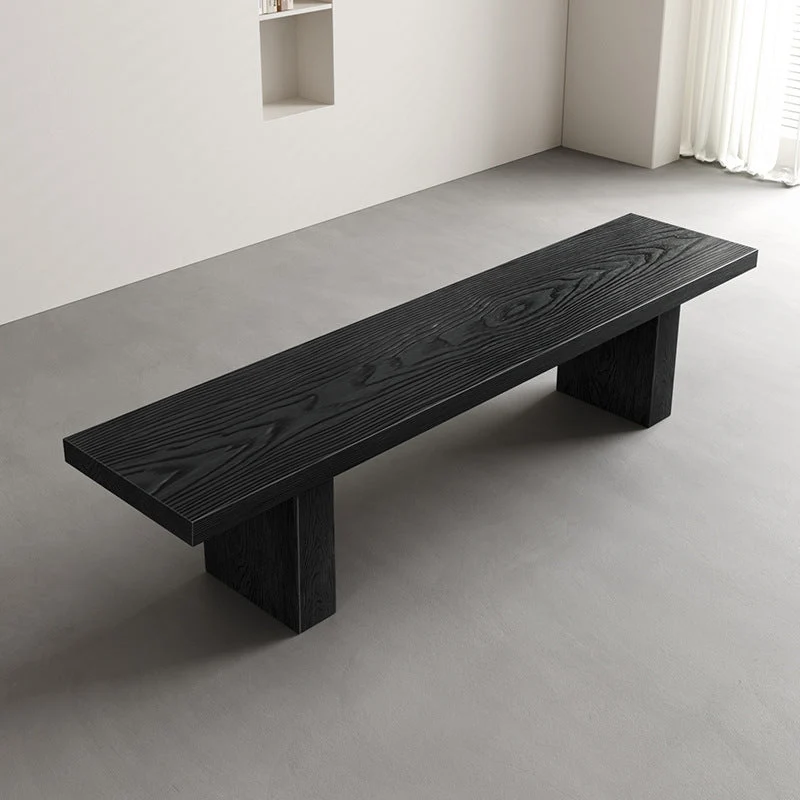 Modern Minimalist Rectangular Pine Wood Bench For Living Room