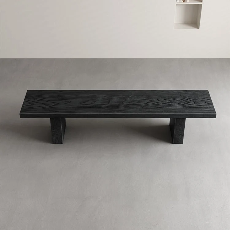 Modern Minimalist Rectangular Pine Wood Bench For Living Room