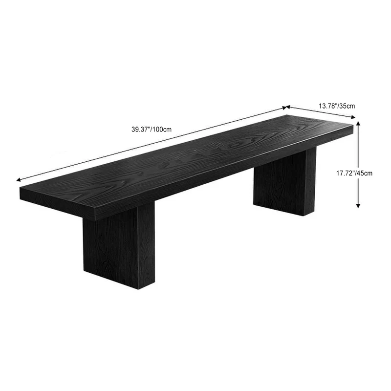 Modern Minimalist Rectangular Pine Wood Bench For Living Room