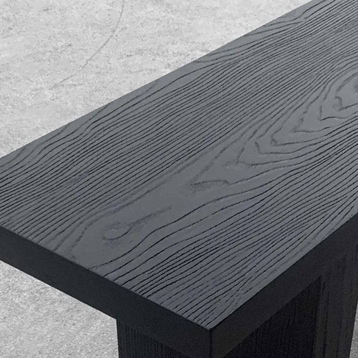 Modern Minimalist Rectangular Pine Wood Bench For Living Room