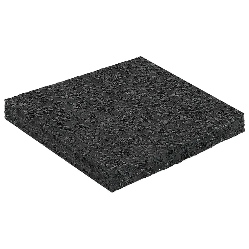 Tapete de Pátio em Granulado de Borracha Preto 9 x 9 x 0,8 cm