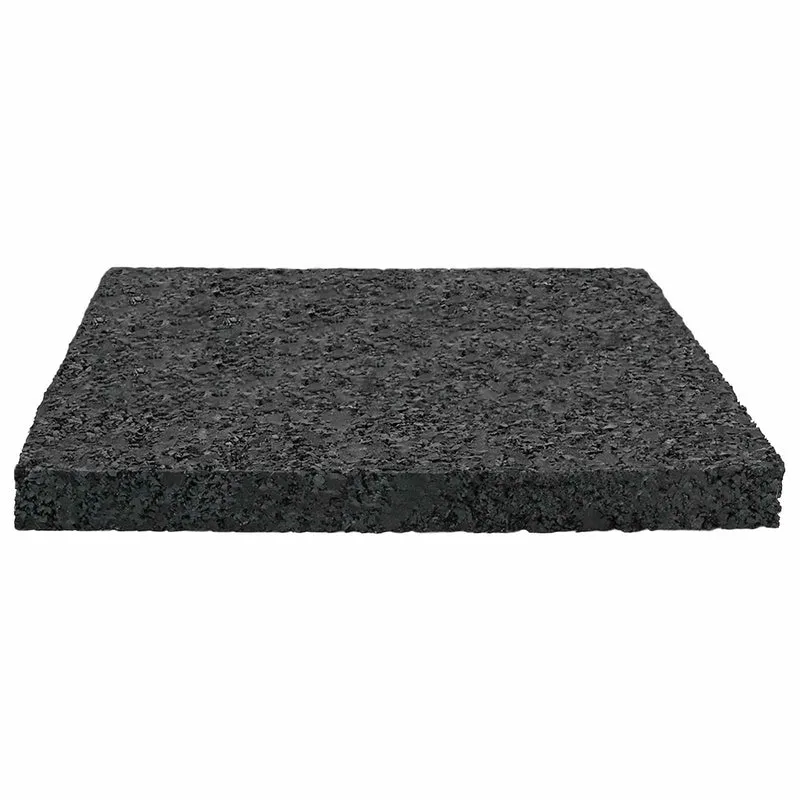 Tapete de Pátio em Granulado de Borracha Preto 9 x 9 x 0,8 cm