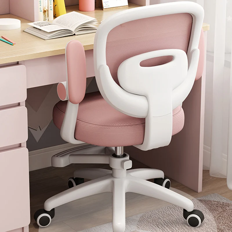 Modern Simplicity Round Cushion Fabric PP Desk Chair Backrest Armrest For Home Office