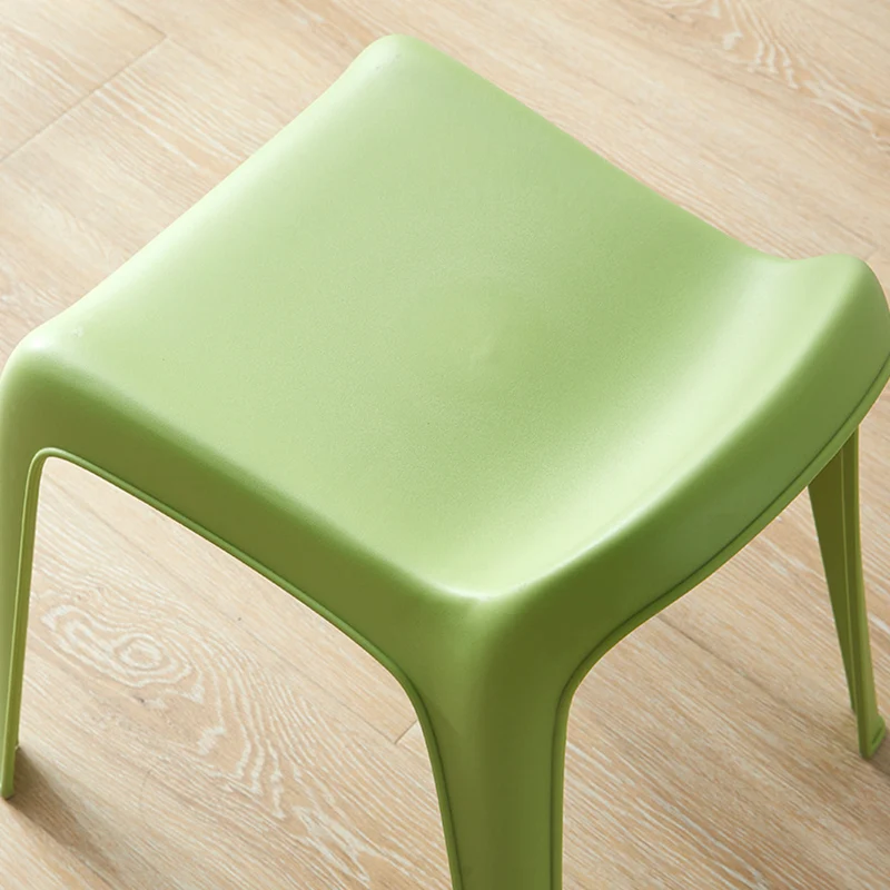 Modern Minimalist Square Curved Plastic Chair For Living Room