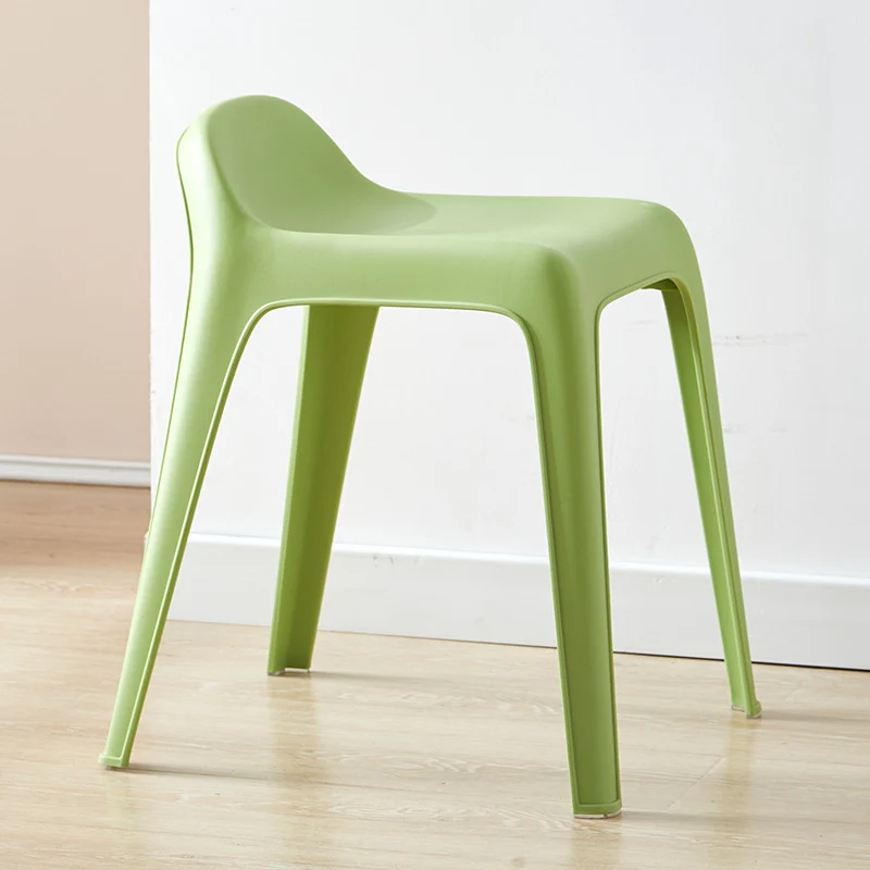 Modern Minimalist Square Curved Plastic Chair For Living Room