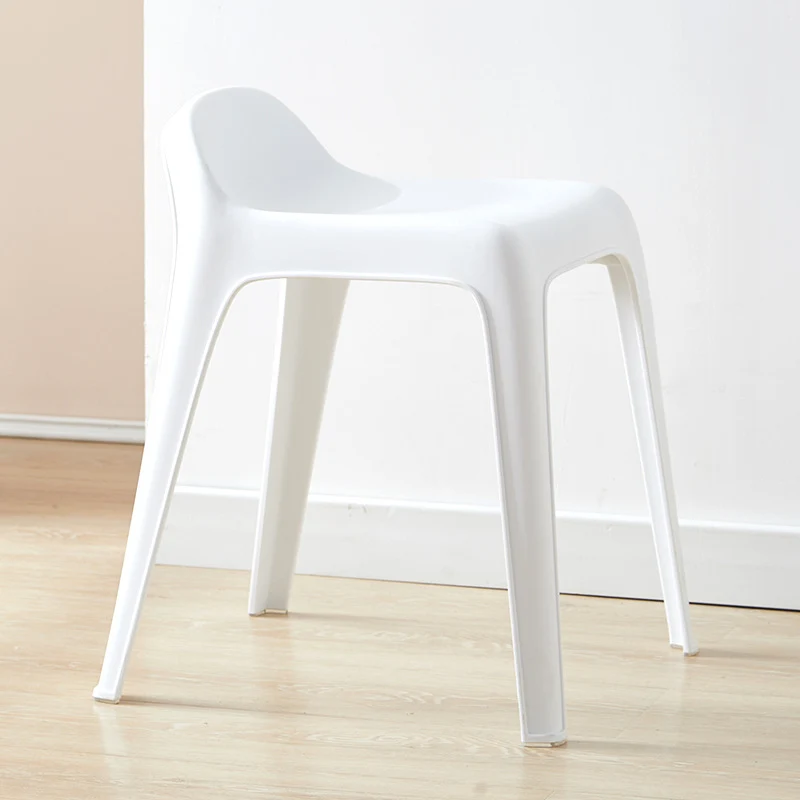 Modern Minimalist Square Curved Plastic Chair For Living Room