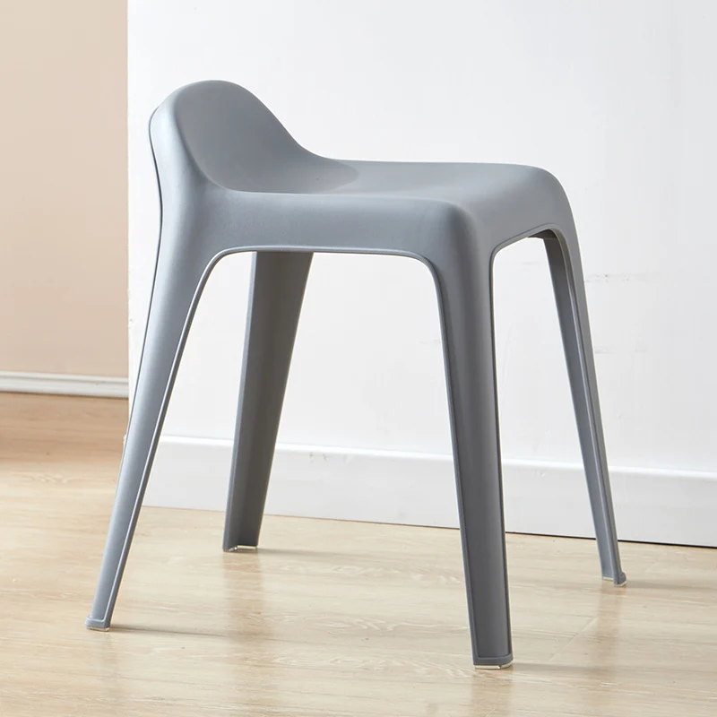 Modern Minimalist Square Curved Plastic Chair For Living Room