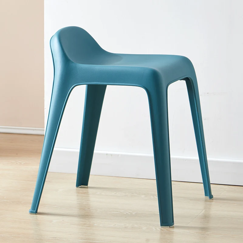 Modern Minimalist Square Curved Plastic Chair For Living Room