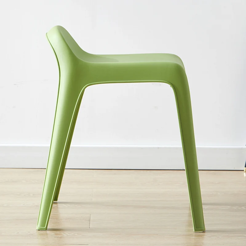 Modern Minimalist Square Curved Plastic Chair For Living Room
