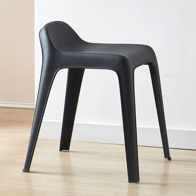 Modern Minimalist Square Curved Plastic Chair For Living Room