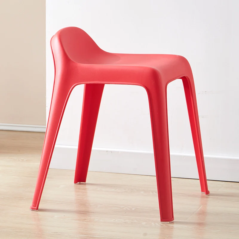 Modern Minimalist Square Curved Plastic Chair For Living Room