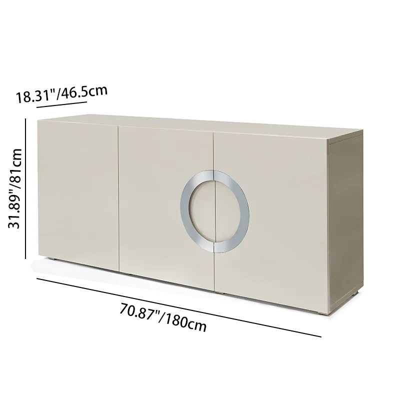 Modern Minimalist Rectangular Storage Cabinet - MDF: Ready-to-Use, Sturdy Stable & Easy-to-Clean Storage For Living Room