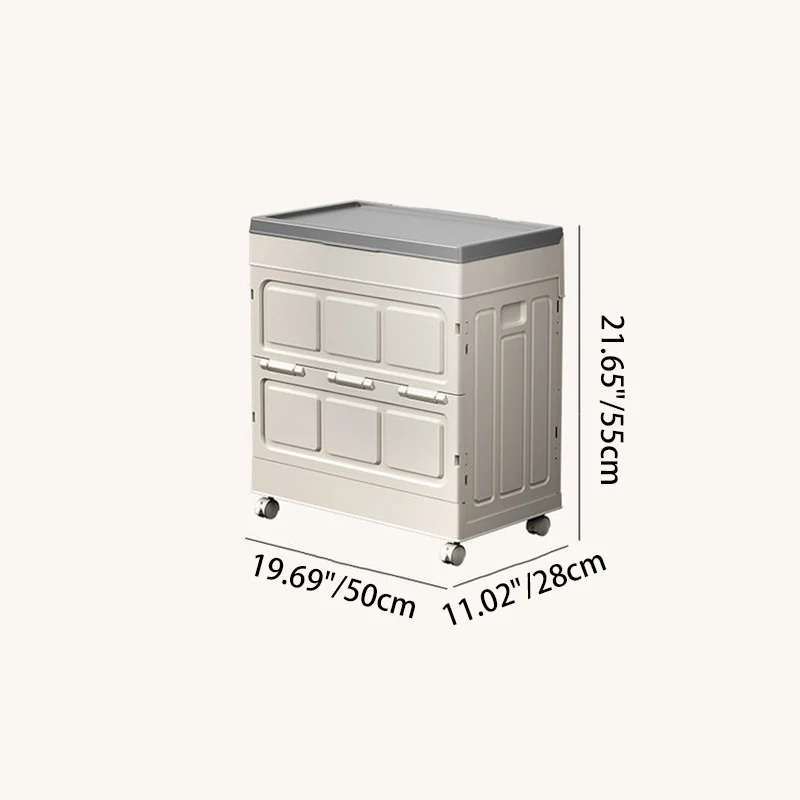 Modern Simplicity Foldable Rectangular PP Plastic Large Capacity Storage Cabinet 1-Cabinet For Living Room & Bedroom