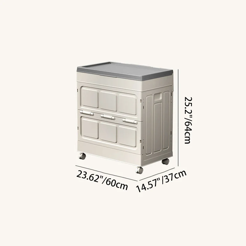 Modern Simplicity Foldable Rectangular PP Plastic Large Capacity Storage Cabinet 1-Cabinet For Living Room & Bedroom