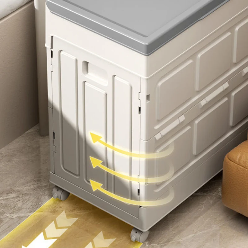 Modern Simplicity Foldable Rectangular PP Plastic Large Capacity Storage Cabinet 1-Cabinet For Living Room & Bedroom