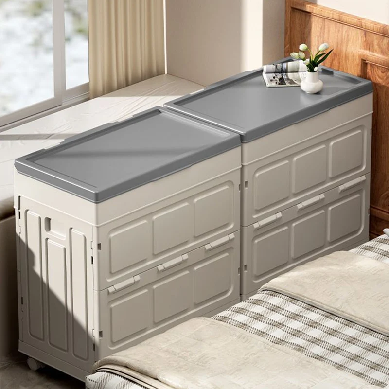 Modern Simplicity Foldable Rectangular PP Plastic Large Capacity Storage Cabinet 1-Cabinet For Living Room & Bedroom