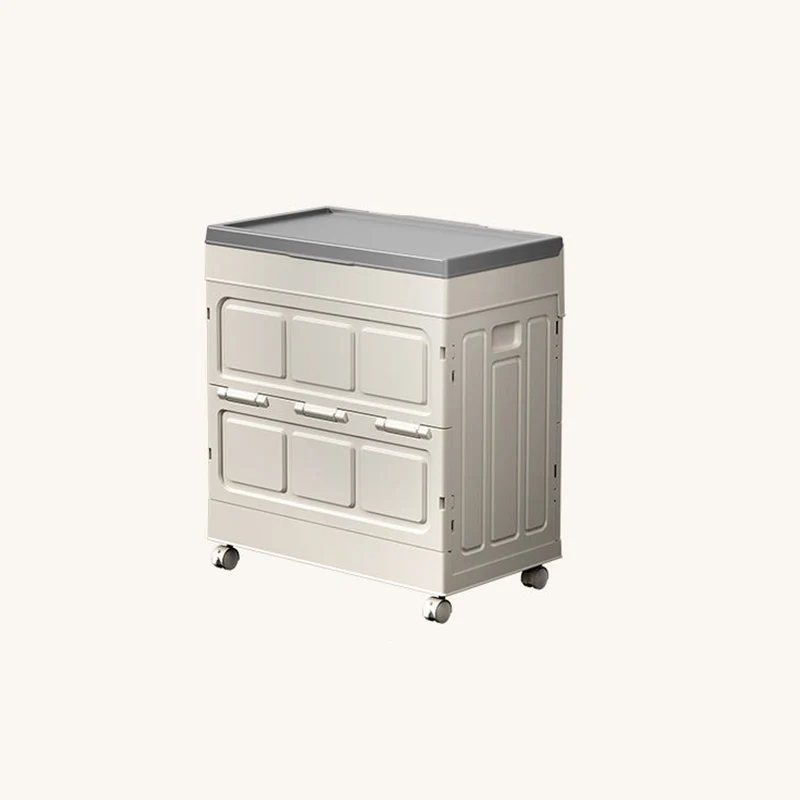 Modern Simplicity Foldable Rectangular PP Plastic Large Capacity Storage Cabinet 1-Cabinet For Living Room & Bedroom