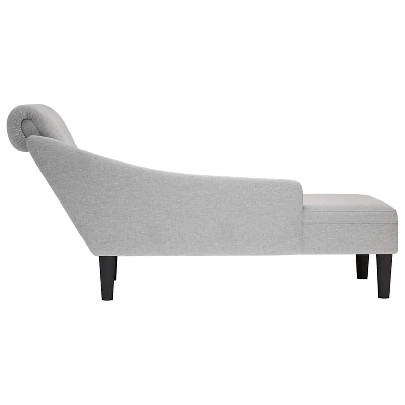 Chaise lounge c/ almofada/apoio de braços direito tecido