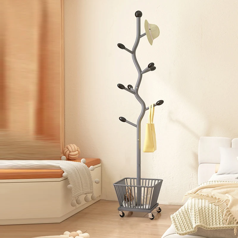 Modern Art Deco Cactus Carbon Steel 1-Basket Movable Storage Cabinet For Bedroom