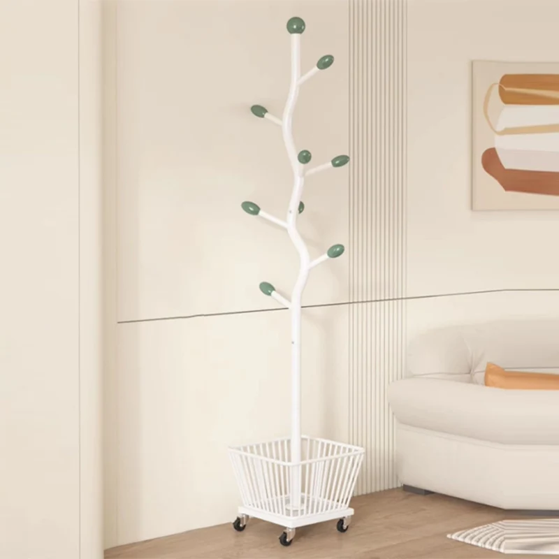 Modern Art Deco Cactus Carbon Steel 1-Basket Movable Storage Cabinet For Bedroom