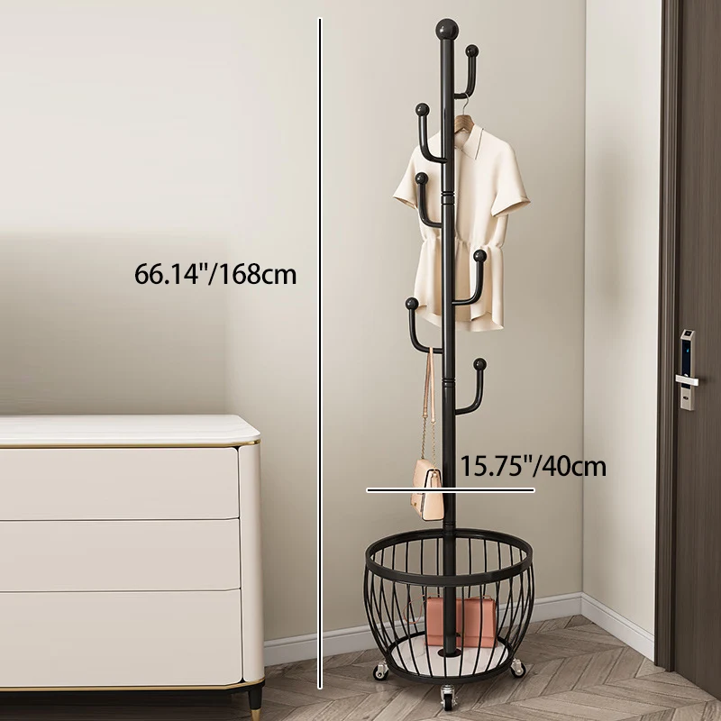 Modern Art Deco Tree Branch Carbon Steel 4/6-Pole Movable Storage Cabinet For Bedroom