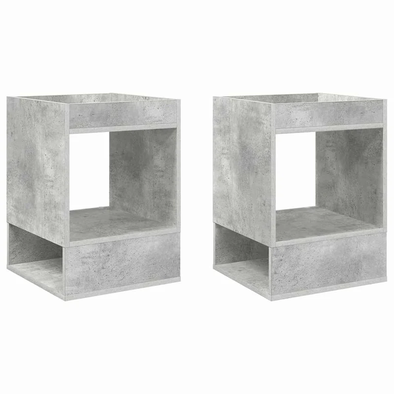 Mesa de apoio 2 unid. Cinzento 40 x 40 x 56 cm
