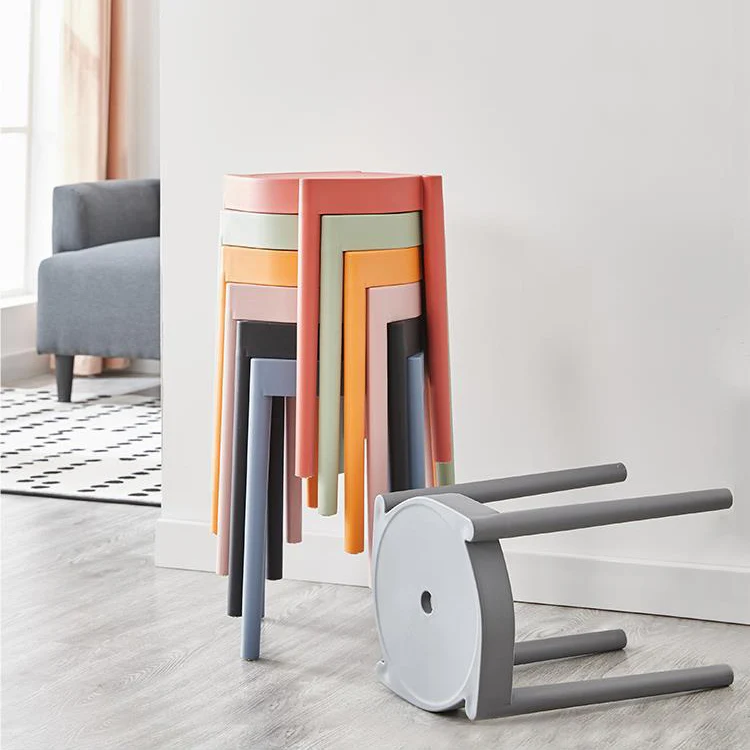 Modern Minimalist Plastic Round Chair For Living Room