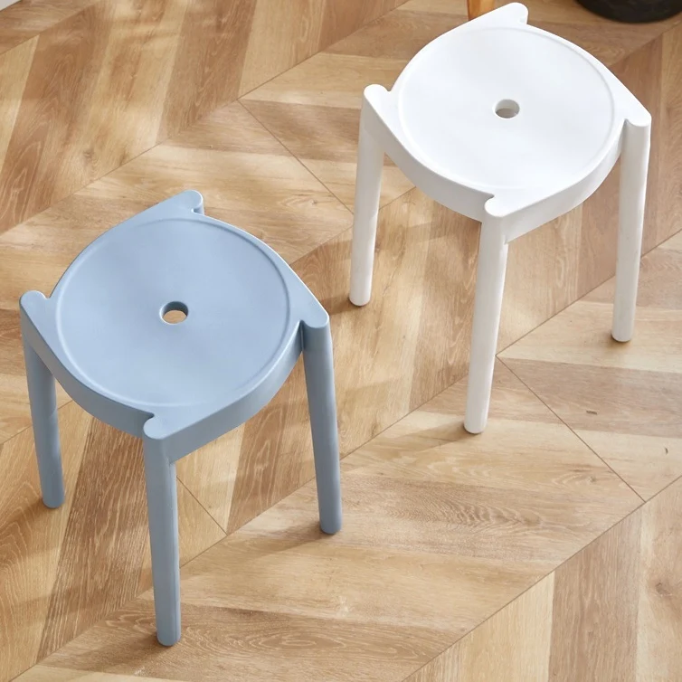 Modern Minimalist Plastic Round Chair For Living Room