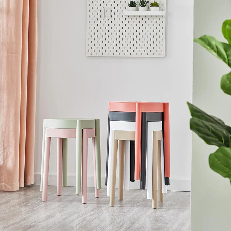 Modern Minimalist Plastic Round Chair For Living Room