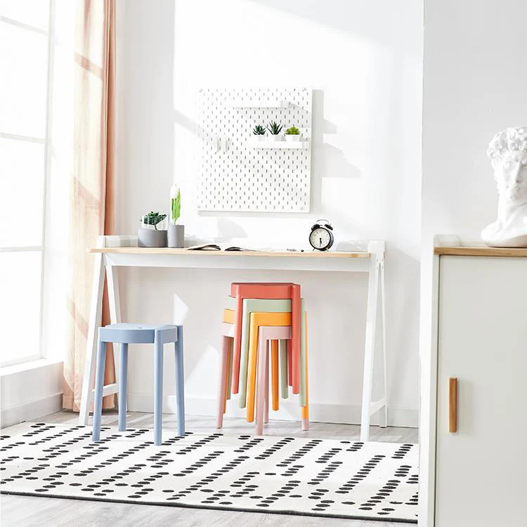 Modern Minimalist Plastic Round Chair For Living Room