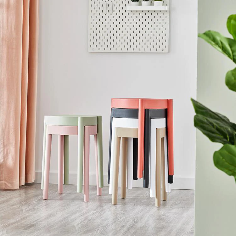 Modern Minimalist Plastic Round Chair For Living Room
