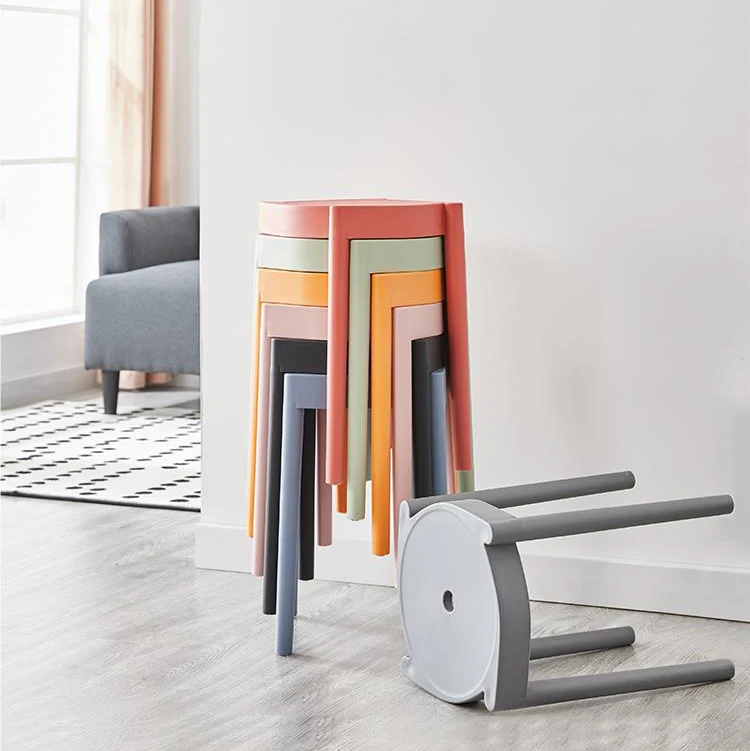 Modern Minimalist Plastic Round Chair For Living Room