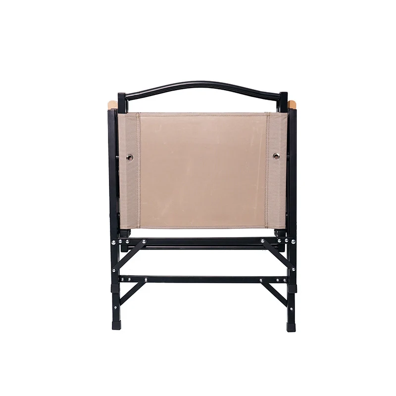 Modern Minimalist Oxford Cloth & Carbon Steel Square Outdoor Chair Foldable Armrest For Outdoor Camping