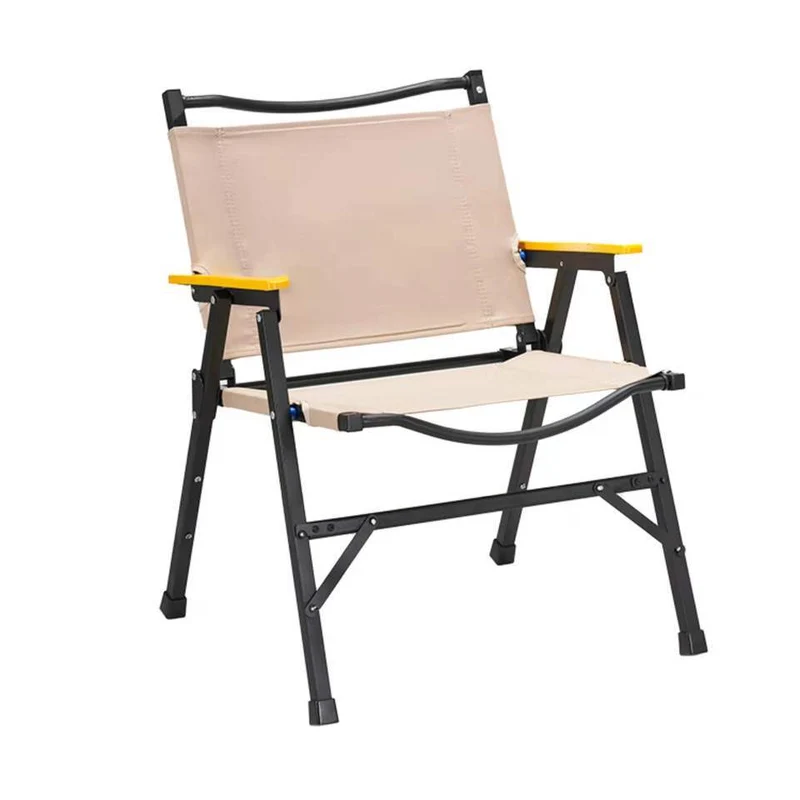 Modern Minimalist Oxford Cloth & Carbon Steel Square Outdoor Chair Foldable Armrest For Outdoor Camping