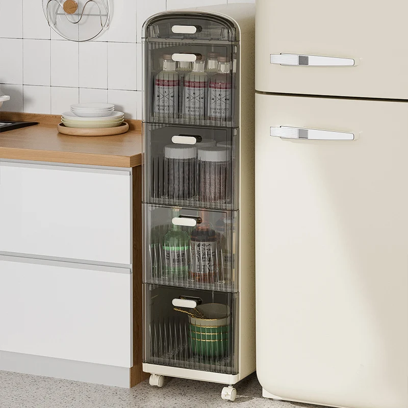 Modern Minimalist PP ABS Rectangular Storage Cabinet 3/4/5-Drawer For Living Room