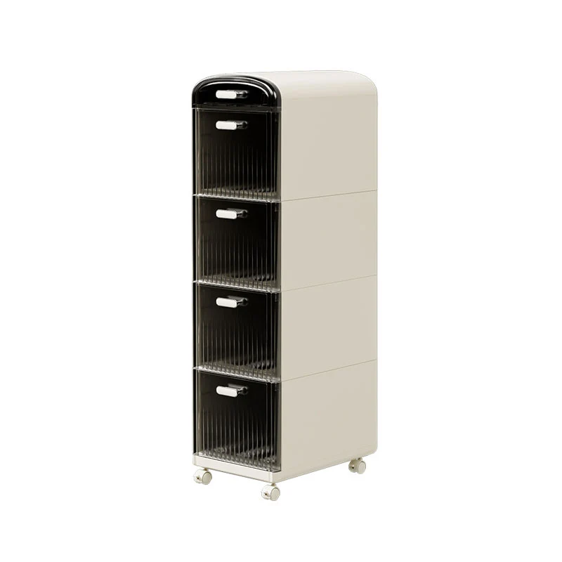 Modern Minimalist PP ABS Rectangular Storage Cabinet 3/4/5-Drawer For Living Room