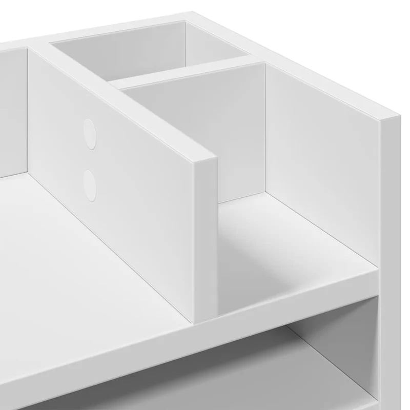 Organizador de secretária 44,5x24x25cm derivados madeira branco