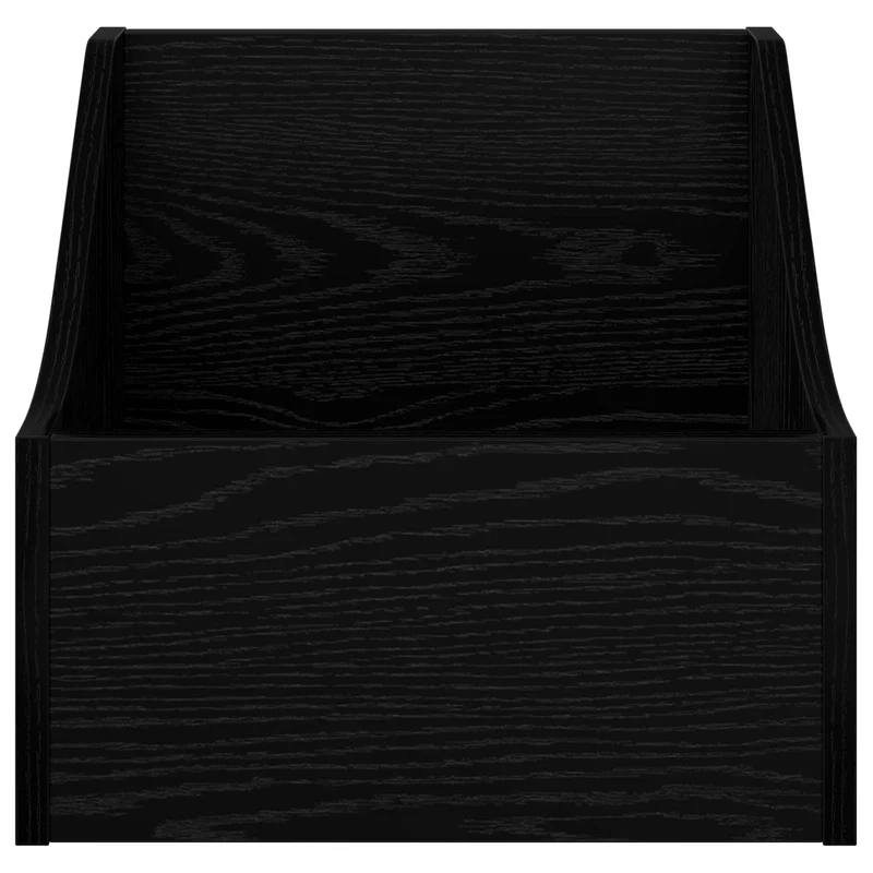 Caixa de Discos LP 2 unid. Carvalho Preto 37 x 33 x 32 cm